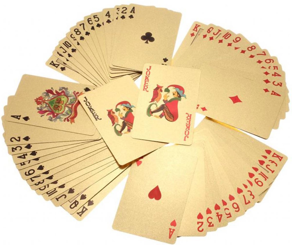 Luxe Gouden Speelkaarten (500 Euro Model)