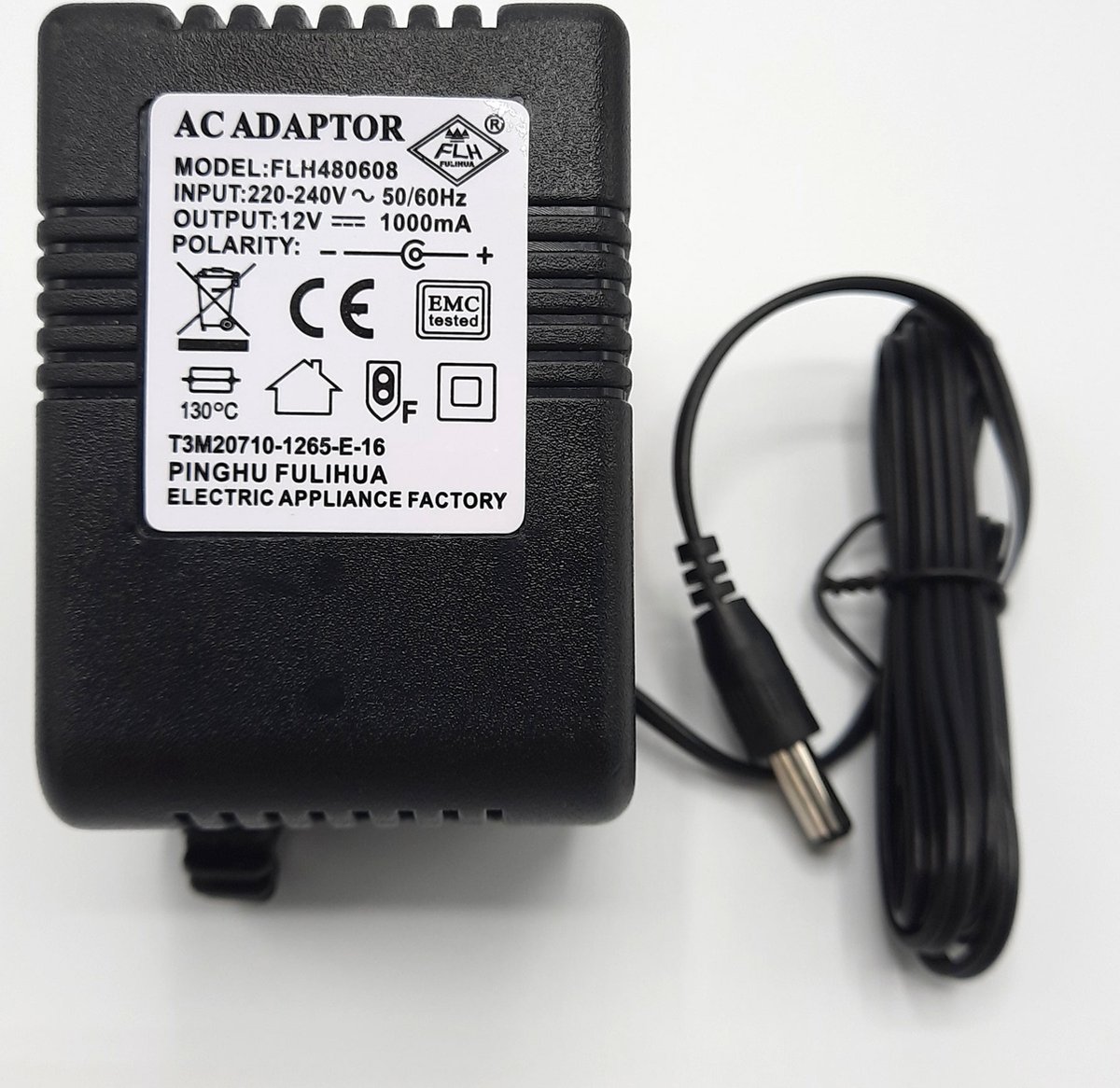 Acculader - Oplader - Adapter 12V 1000mA (ronde pin) - Voor kinderauto - kindermotor - kinderquad -  