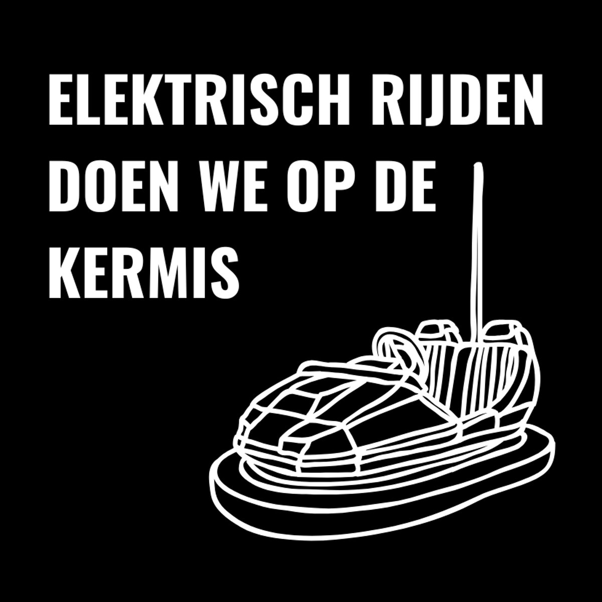 2Strokeshop - Elektrisch rijden doen we op de kermis - Voertuig Sticker - Grappig - 5 stuks - Zelfklevend