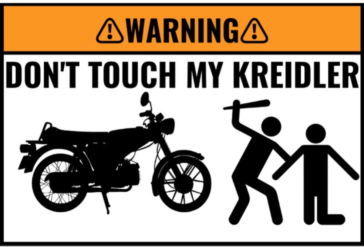 2X Custom DONT TOUCH MY BIKE Sticker - KREIDLER