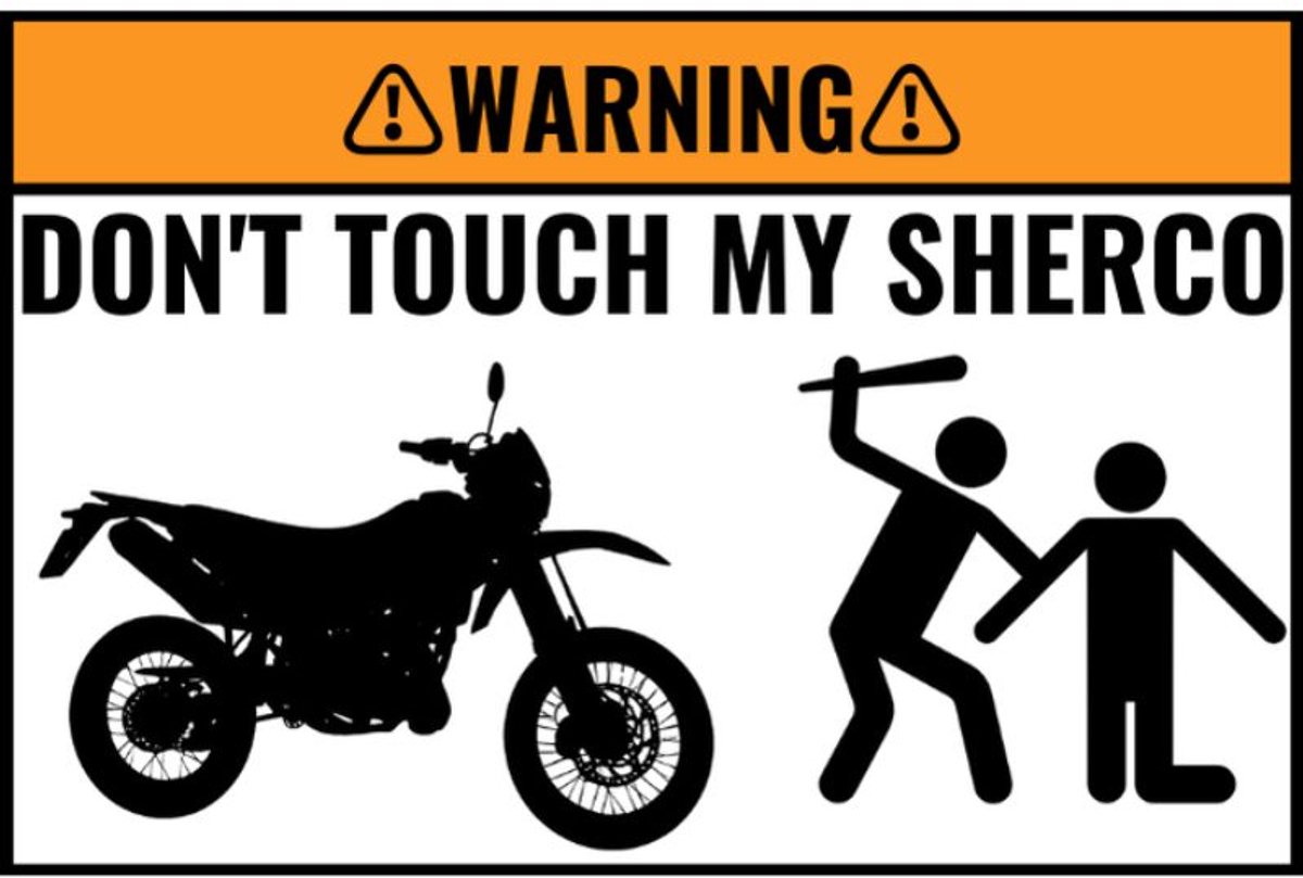 2X Custom DONT TOUCH MY BIKE Sticker - SHERCO
