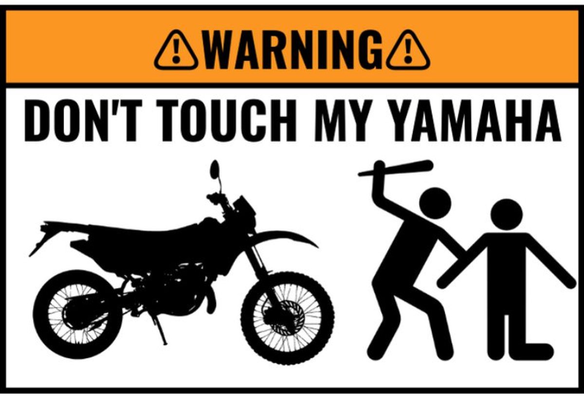 2X Custom DONT TOUCH MY BIKE Sticker - YAMAHA