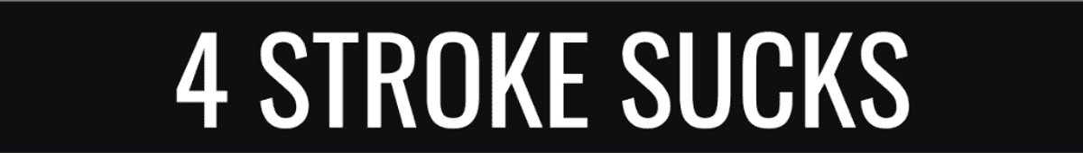 2X Kenteken stickers los - 4 STROKE SUCKS