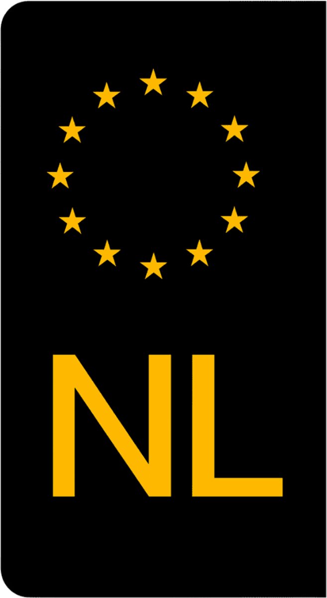 3X Zwarte NL sticker auto kentekenplaat - 3 stuks €13,50