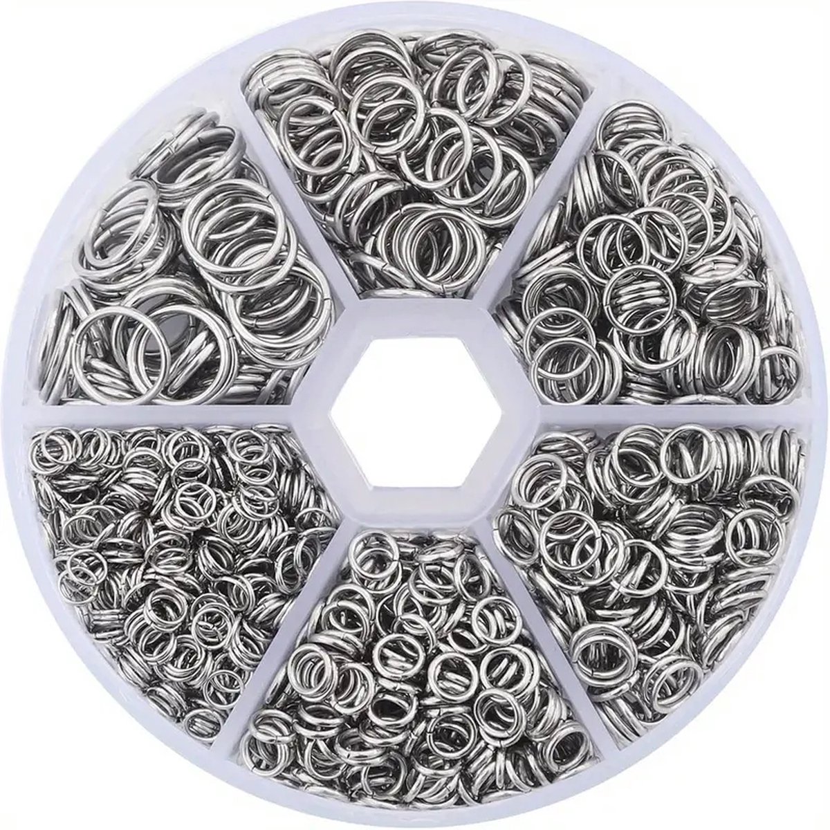 1 doos O-ring Connector Metalen Open Jump Ring Kleur Zilver Set 304 RVS Jump Ring Voor DIY Handgemaakte Armband Oorbellen Ketting Connector Ringen Kleine Zakelijke Benodigdheden (diameter 4mm 5mm 6mm 9mm 10mm)