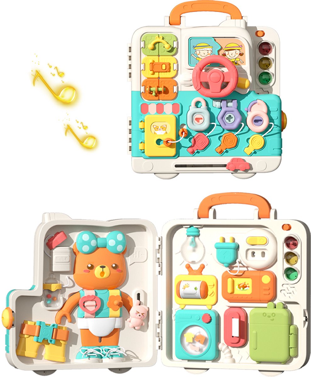 360 Toys® - Puzzel boek - 3 Leerborden - Baby speelgoed 1 jaar - Educatief Speelgoed - Montessori Speelgoed - Sensorisch Speelgoed - Speelgoed vanaf 18 maanden - Baby speelgoed meisje