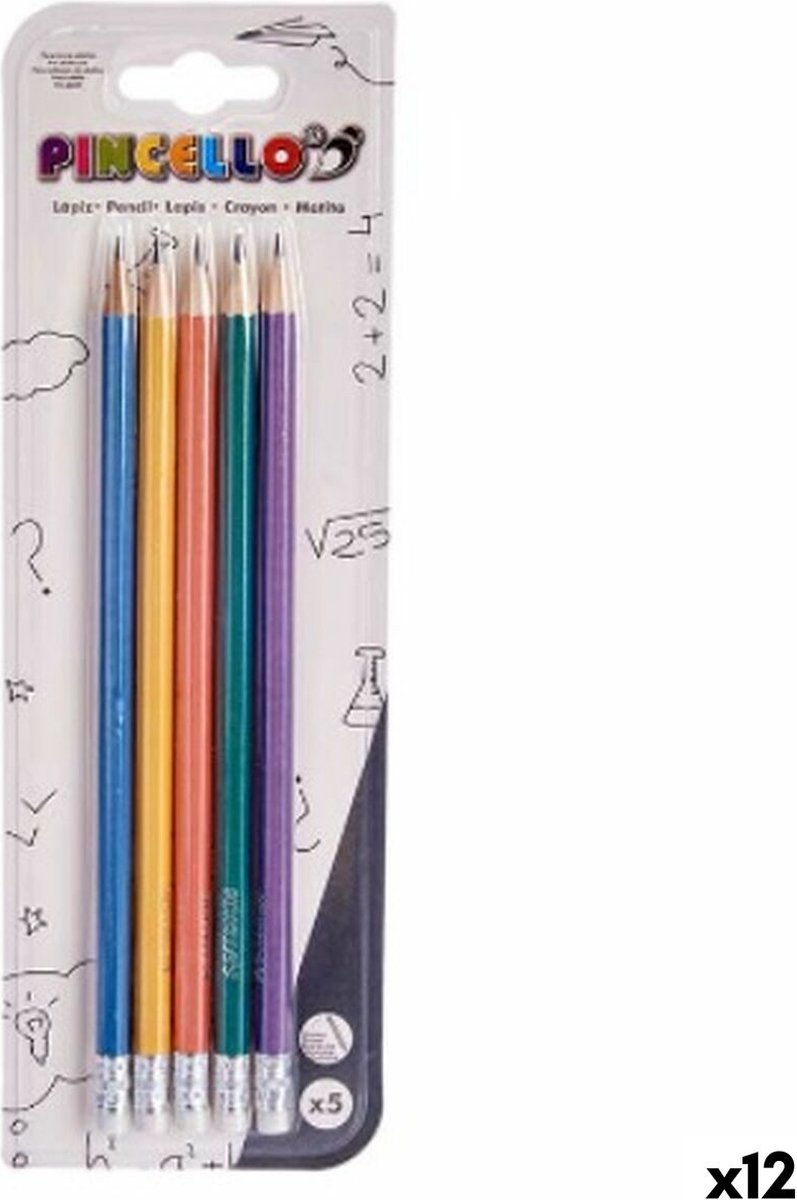 Potlood Set Multicolour Taart Hout (12 Stuks)