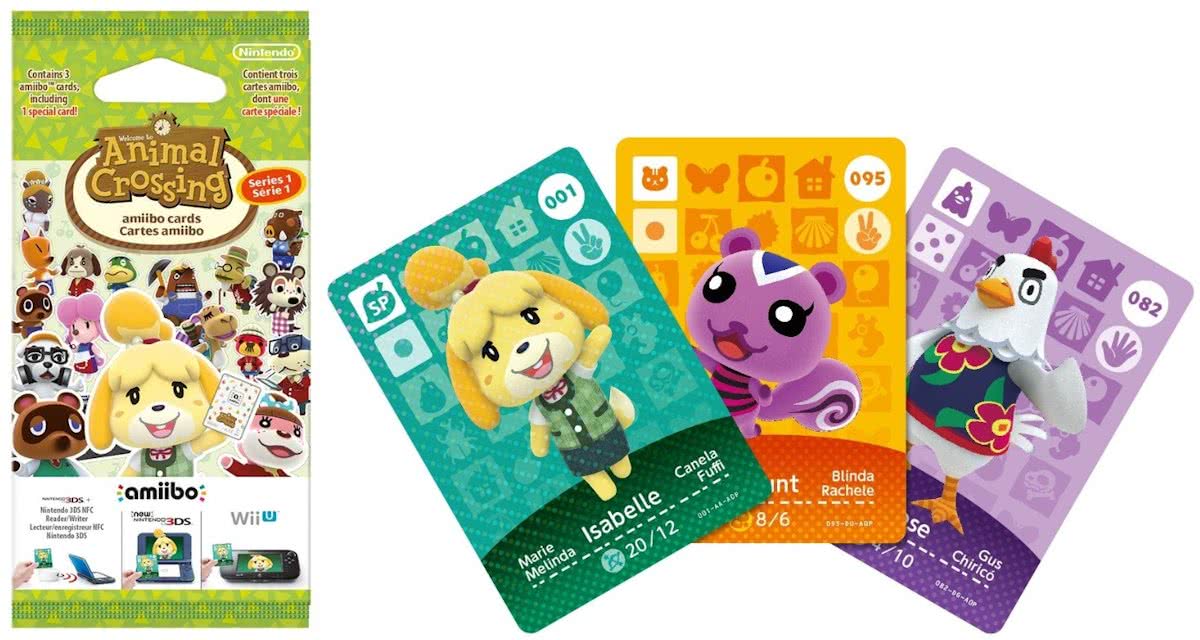Nintendo amiibo Animal Crossing Happy Home Designer 3 Card Pack - Wii U + NEW 3DS