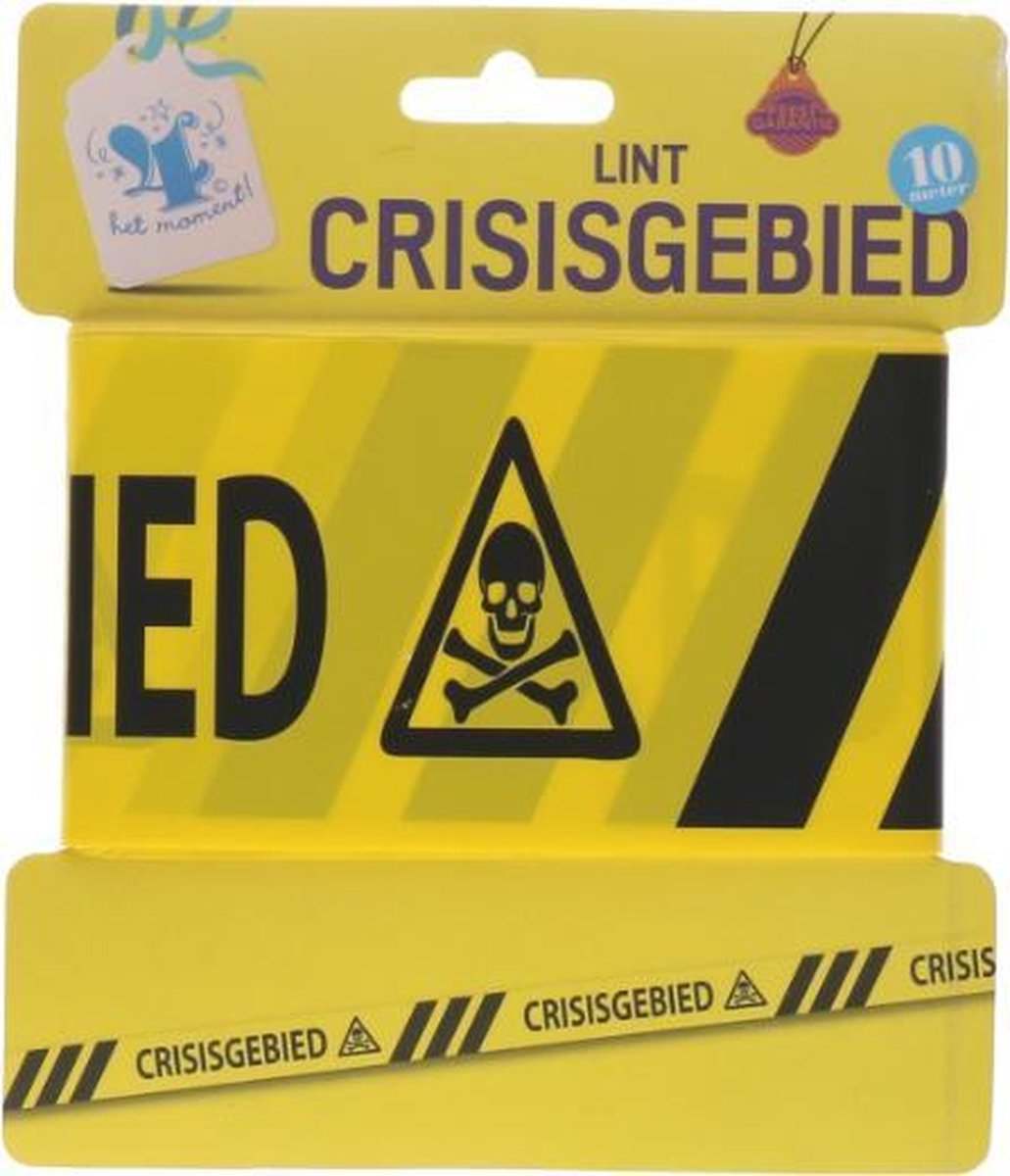 Afzetlint Crisisgebied -  ! - 10 meter