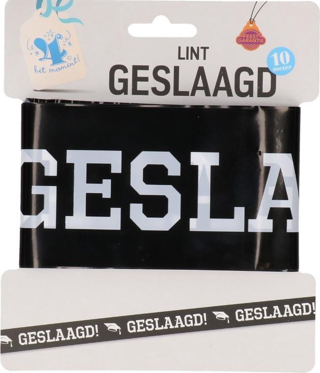 Afzetlint Geslaagd -  ! - 10 meter