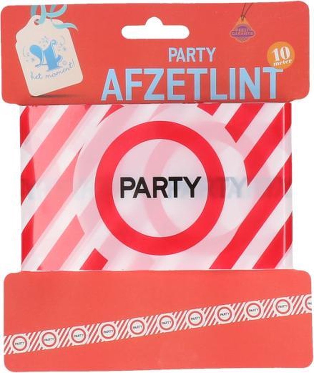 Afzetlint Party - Verjaardag -  ! - 10 meter