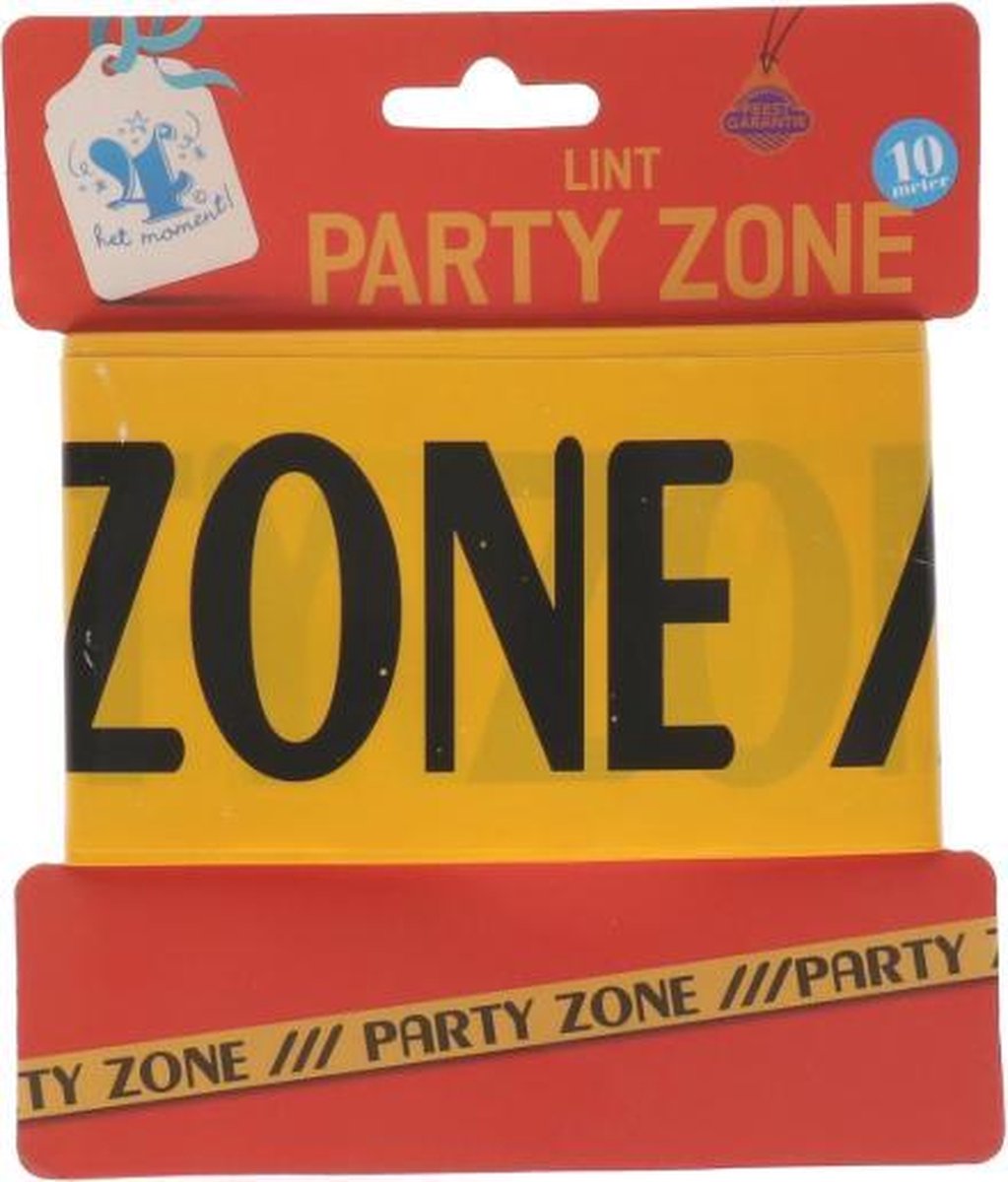 Afzetlint Party Zone -  ! - 10 meter