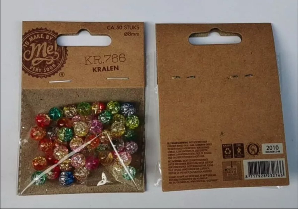 Kralen kr.766 - ca 50 stuks - 8 mm - Multicolor