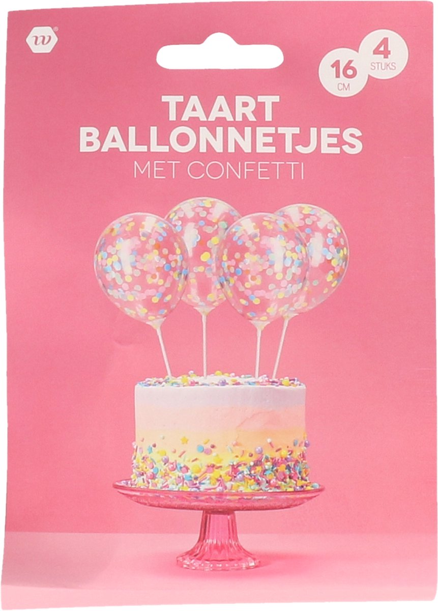Taartballonnetjes met Confetti