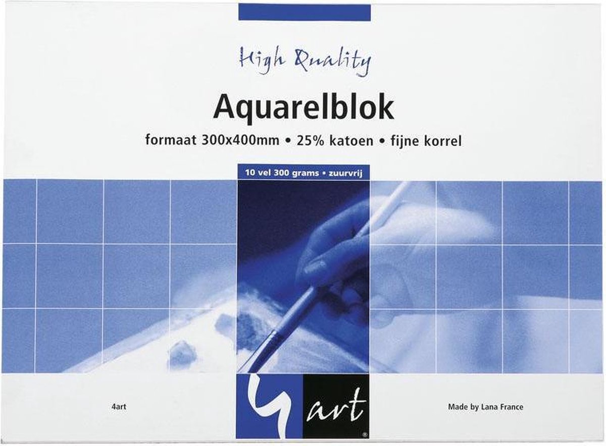 4 Art Aquarelblok 240 x 320 cm 10 vel 325 grams
