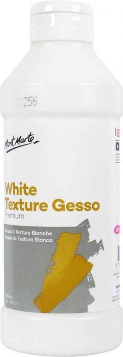 Mont Marte® Witte textuur Gesso 500 ml - waterbasis schilder Primer