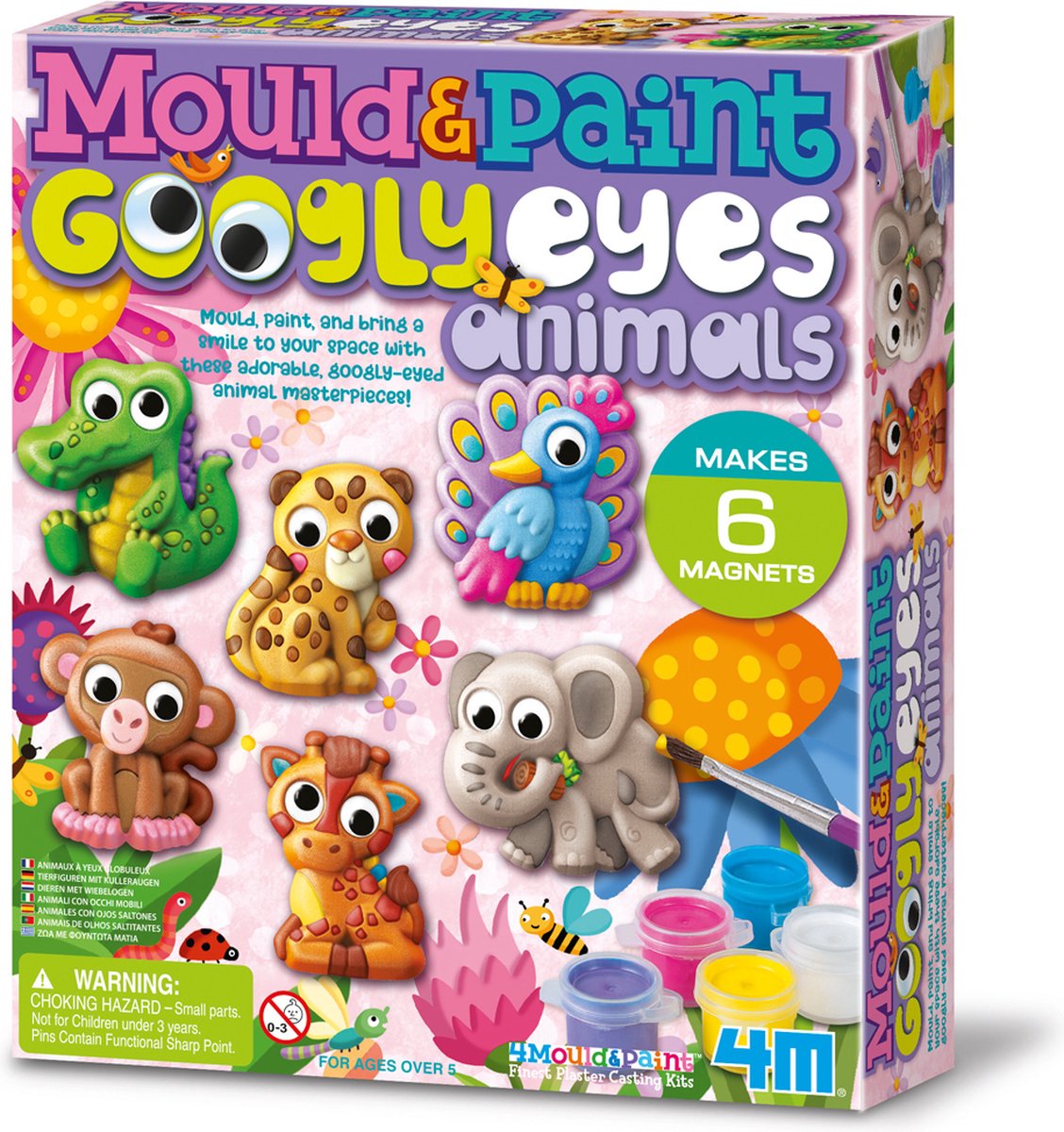 4M Creatief Gieten en Verven Dieren Knutselset Googly Eyes.