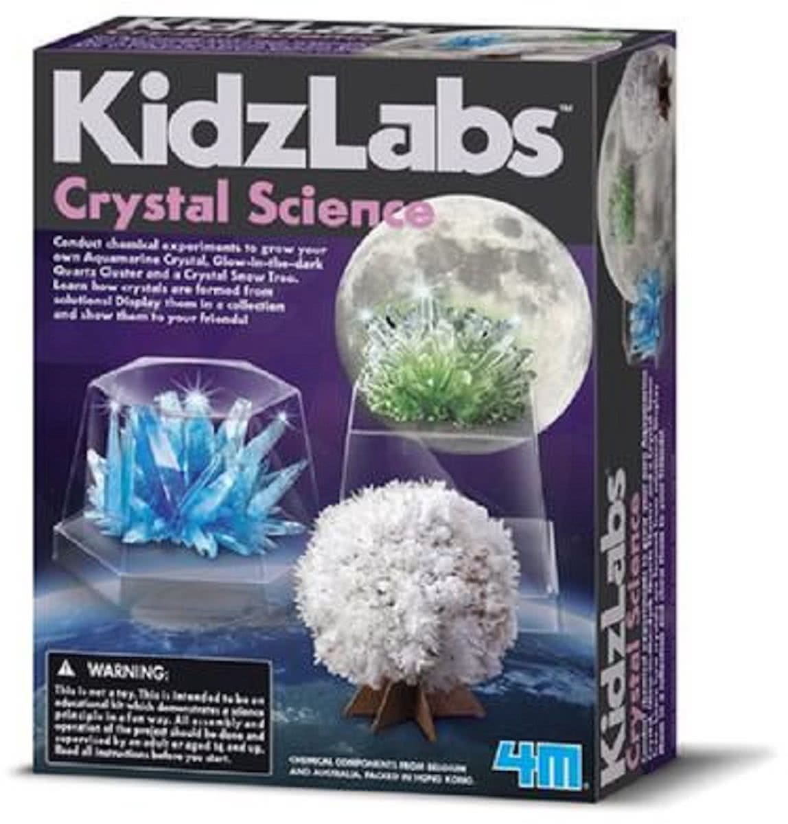 4M KidzLabs: CRYSTAL SCIENCE, bevat 1 zakje met basissamenstelling van wit krist