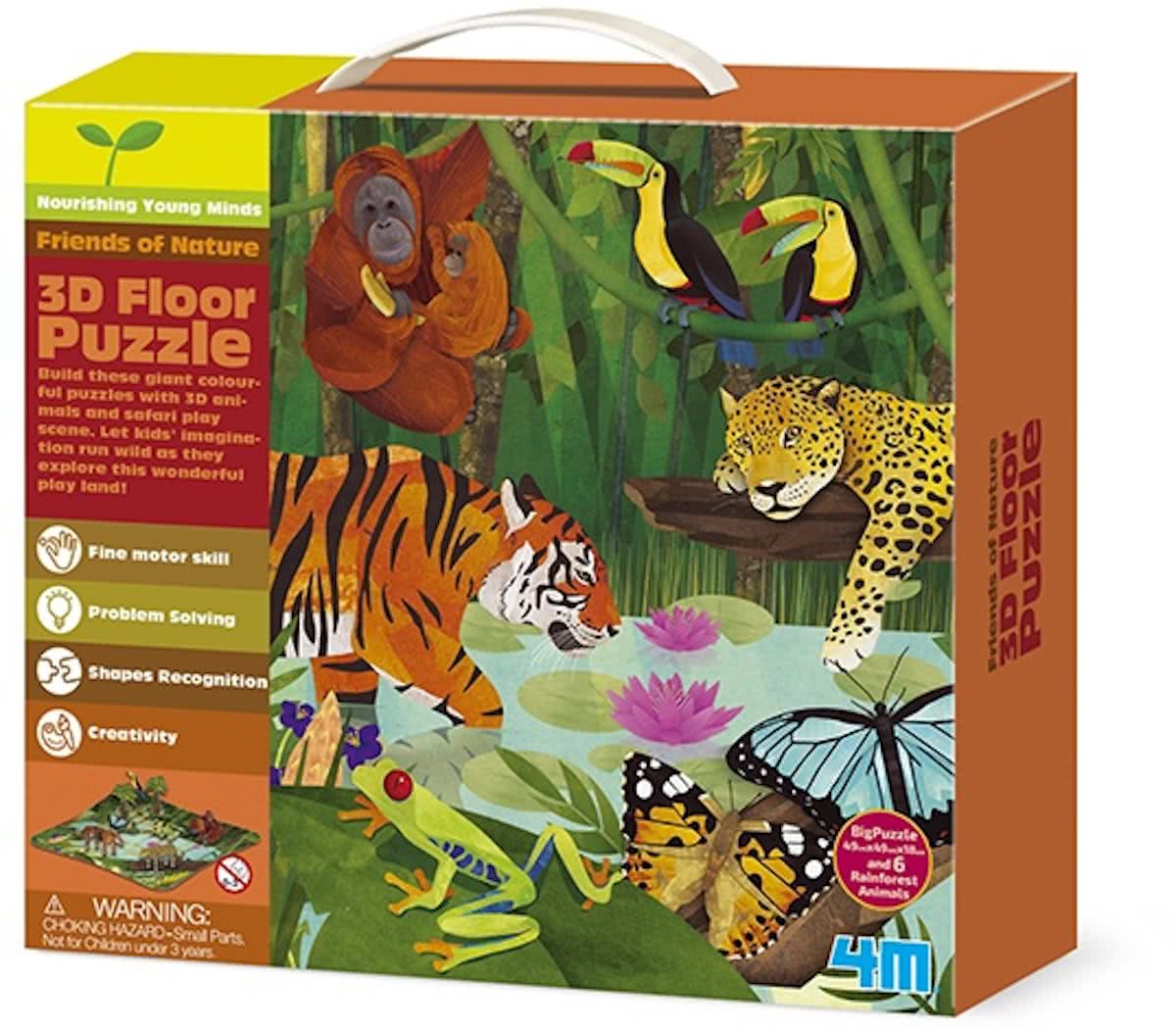 4m Vloerpuzzel 3d Jungle 15 Stukjes