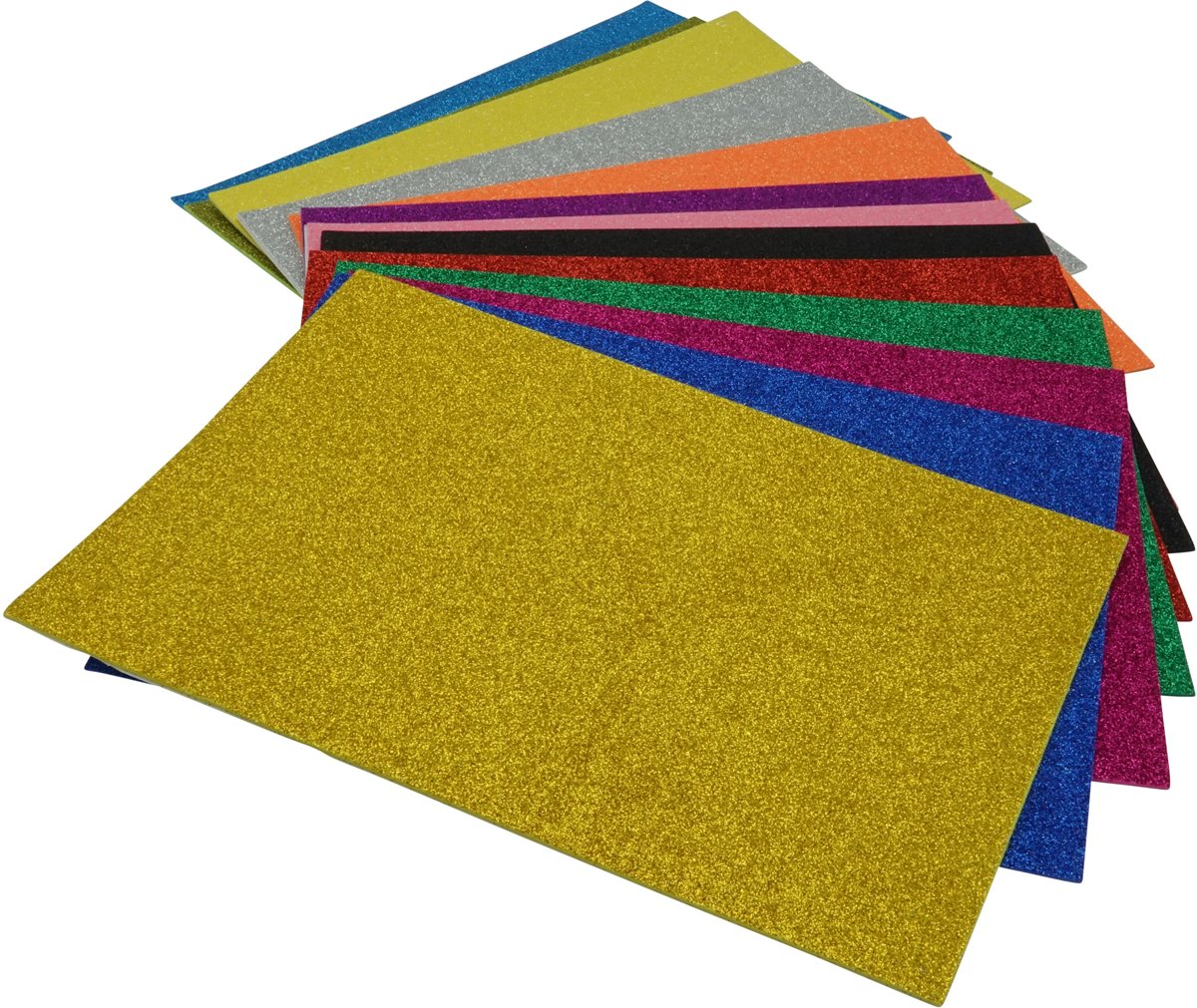 4artz® set 13x A4 glitterfoam vellen Zelfklevende EVA foam - 20x30cm