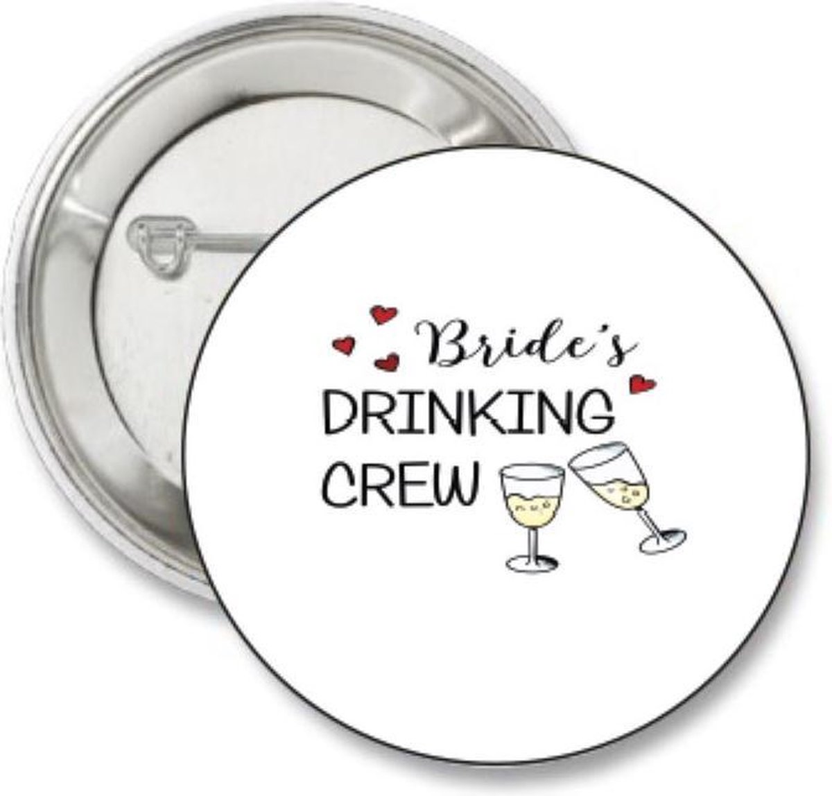 10X Button Brides Drinking Crew - vrijgezellenfeest - trouwen - bride - button