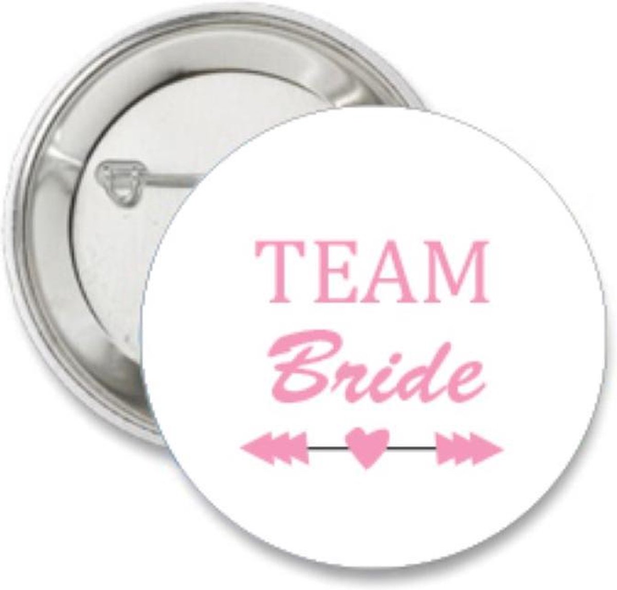 10X Button Team Bride Tribe wit - vrijgezellenfeest - bride to be - team bride - button