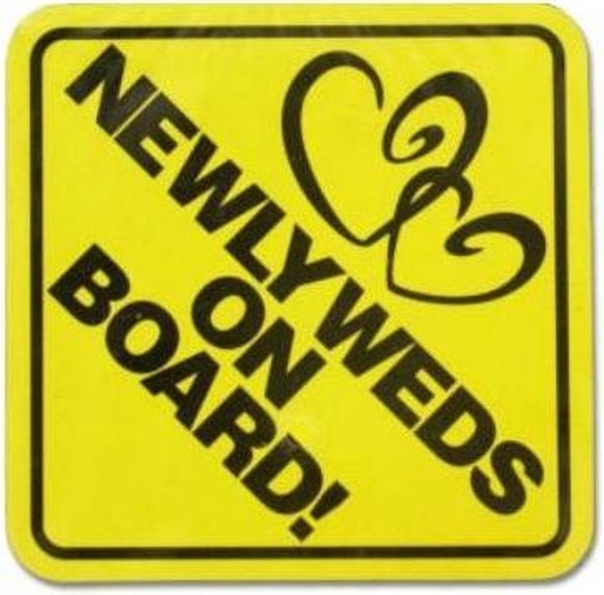 Automagneet Newly Weds - trouwen - huwelijk - bruiloft - trouwartikelen - trouwvervoer