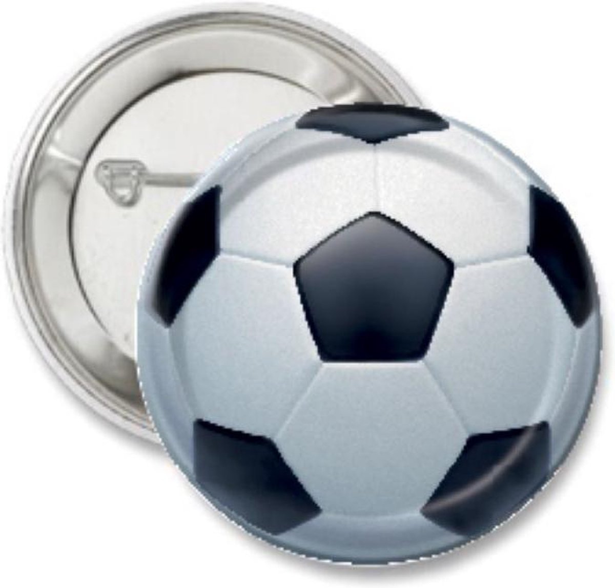 Button Voetbal zwart wit - voetbal - EK - WK - button - Holland - Nederland - oranje