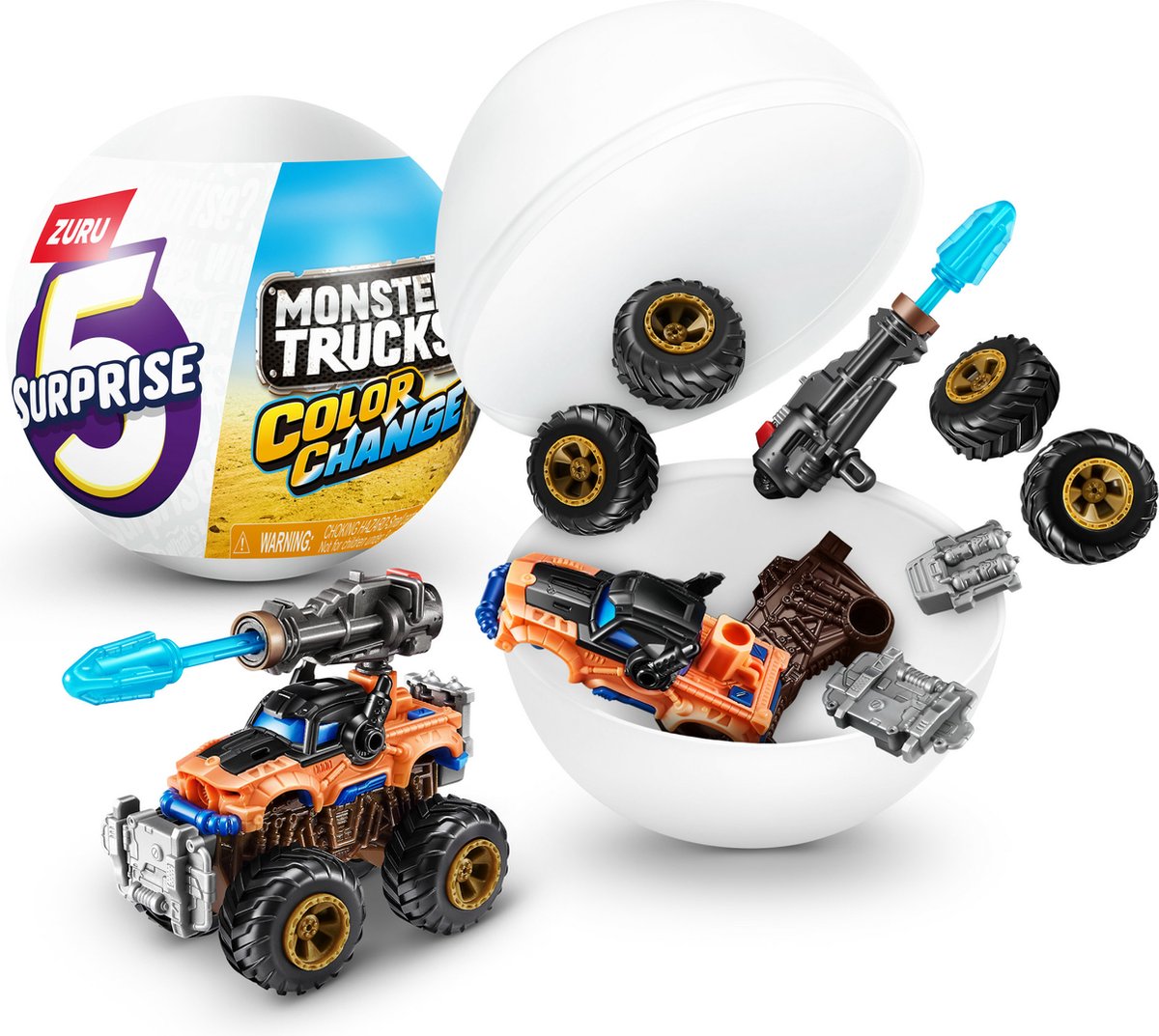 5 Surprise Color Change Monster Trucks Serie 3 van ZURU
