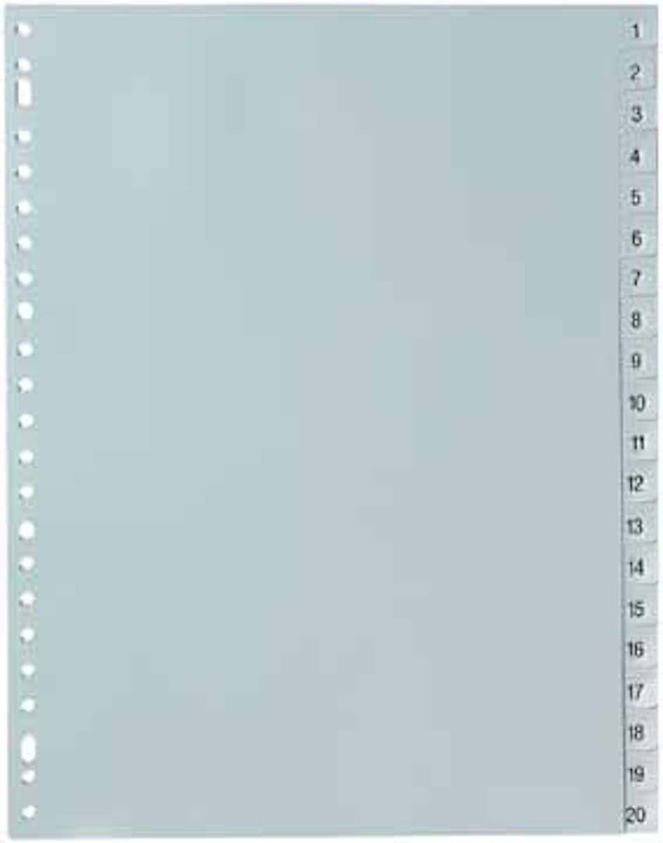Tabbladen set 1-20, PP A4, 23 rings