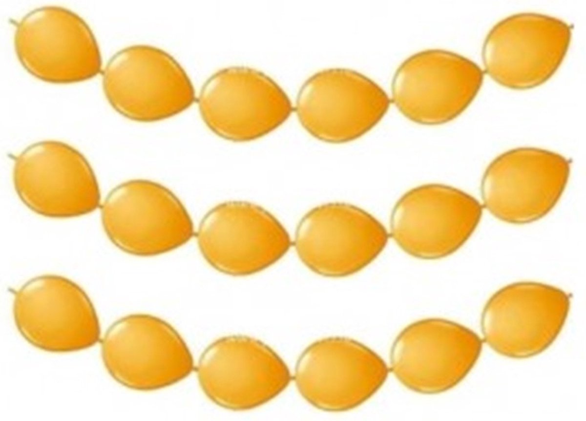 Doorknoopballon oranje ø 30 cm 100 stuks - .