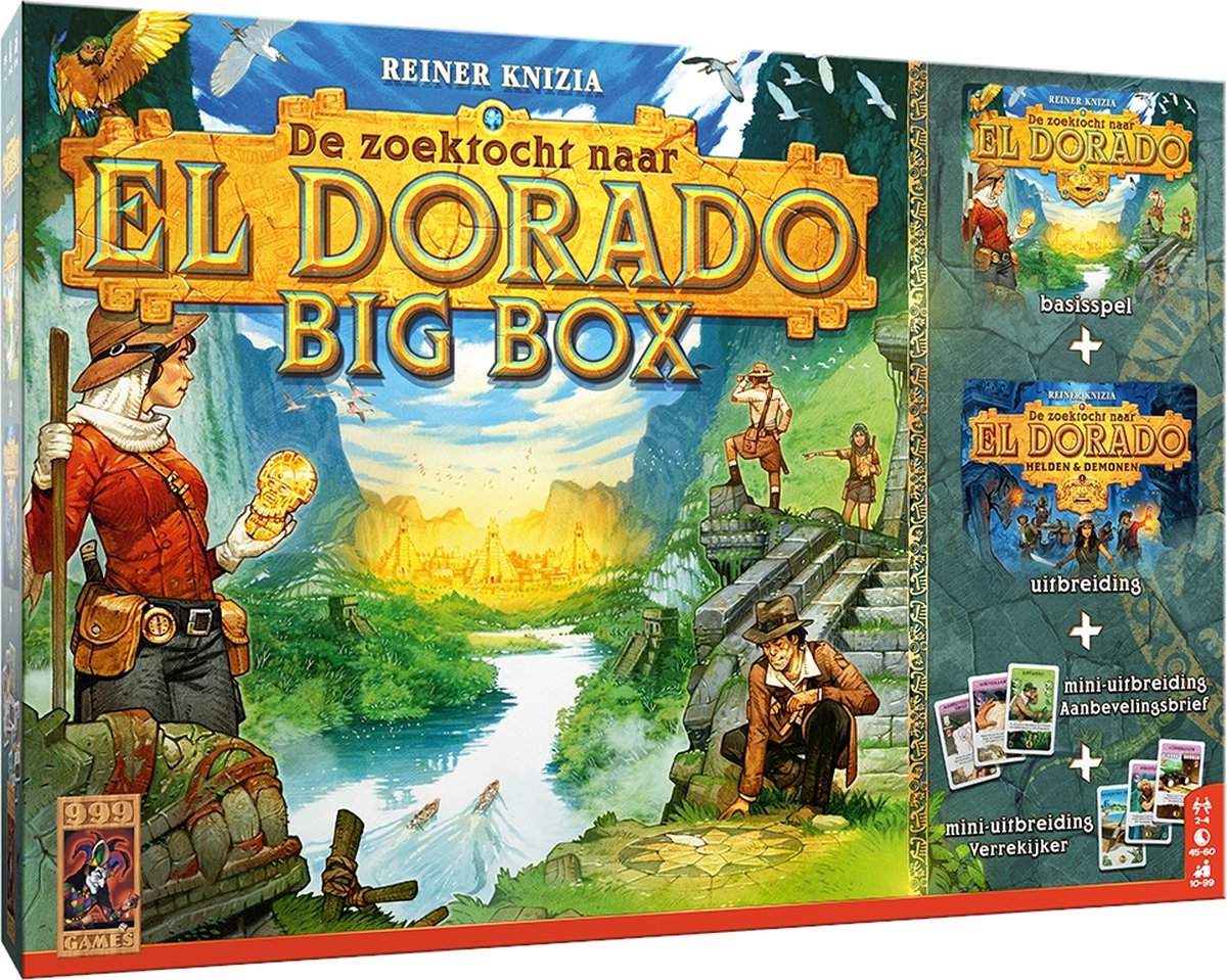   - De Zoektocht naar El Dorado - Big Box - Bordspel - Met 1 grote en 2 mini-uitbreidingen - Gezelschapsspel - Familiespel