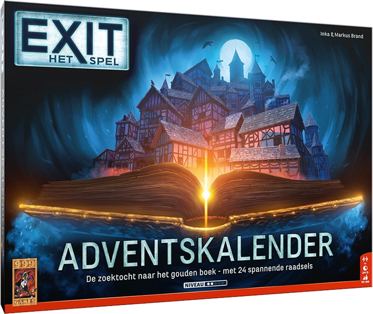   - Exit: Adventskalender - De zoektocht naar het gouden boek - Escape Room Spel - Adventskalender - 24 dagen, 24 uitdagingen - Gezelschapsspel