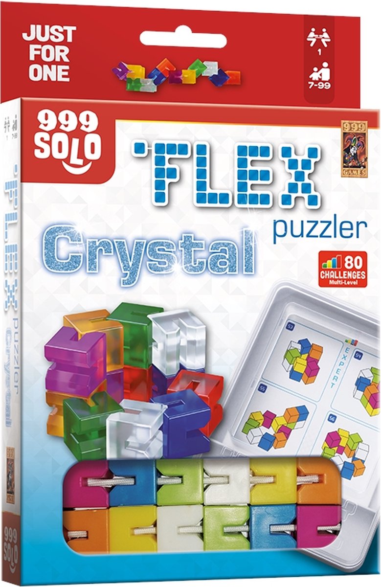   - Flex Puzzler Crystal - Breinbreker - Uitdagende puzzel als fidget toy - Stimuleert het ruimtelijk inzicht - Educatief spel - Fidget Toy - Solo spel - Klein cadeautje