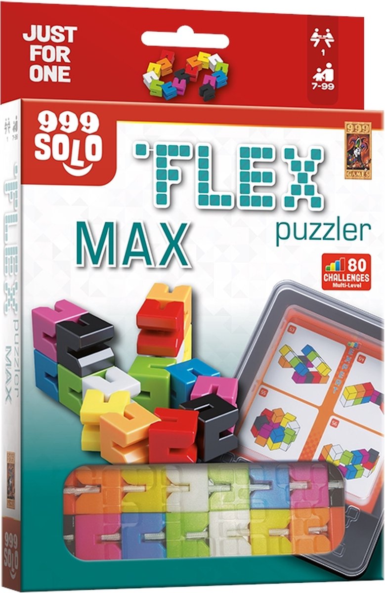   - Flex Puzzler MAX - Breinbreker - Uitdagende puzzel als fidget toy - Stimuleert het ruimtelijk inzicht - Educatief spel - Fidget Toy - Solo spel - Klein cadeautje