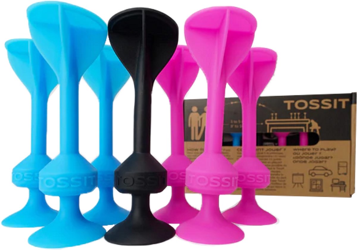   - Tossit - Starter Pack - Blauw-Roze - Darts - Petanque - Geavanceerde siliconen dart - HET LEVEN IS LEUK, JUST TOSS IT! - Voor binnen en buiten