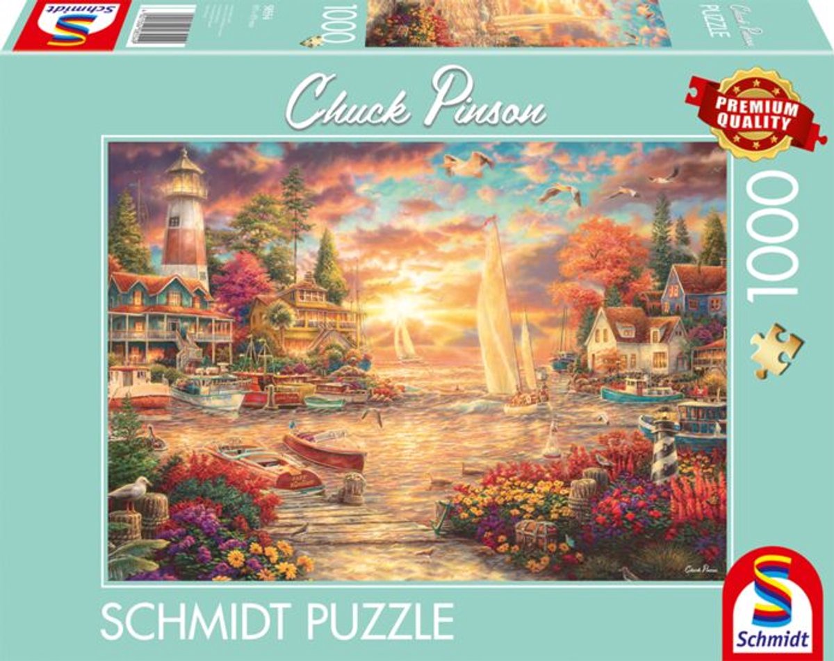 Schmidt puzzel - Chuck Pinson, Lakeside morning, 1000 stukjes