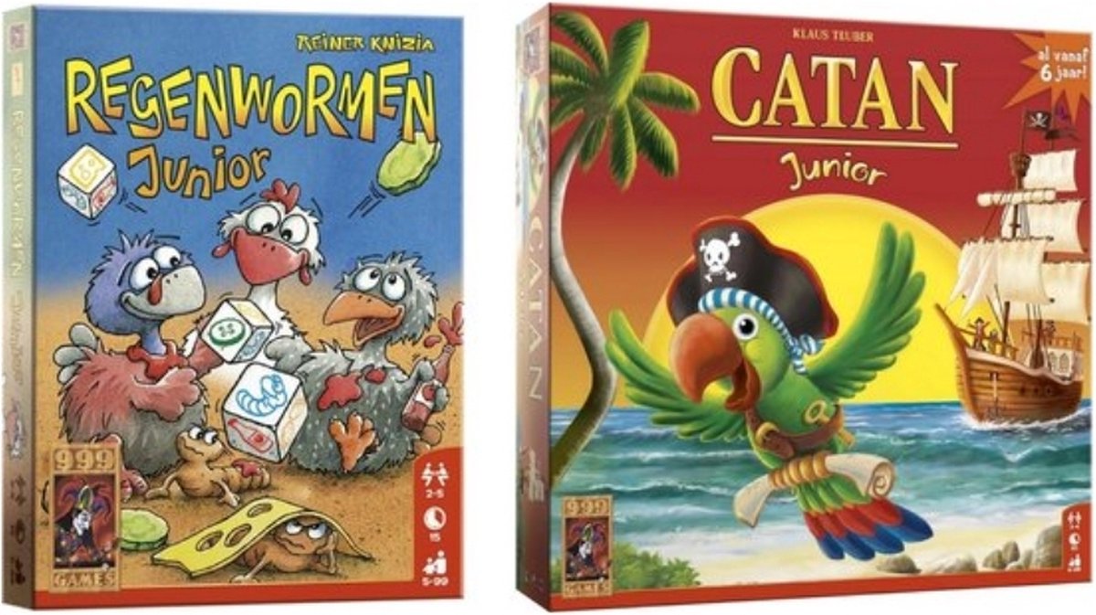 Spellenbundel - 2 Stuks - Regenwormen Junior & Catan Junior