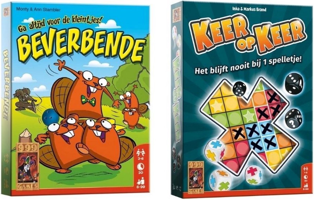 Spellenbundel - Dobbelspel - 2 Stuks - Beverbende & Keer op Keer