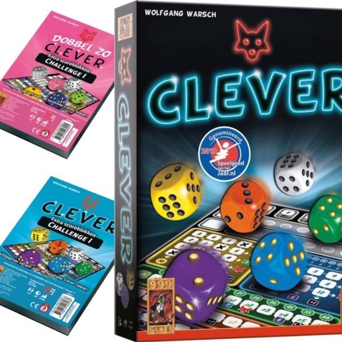 Clever Dobbelspel + scoreblokken 999 games
