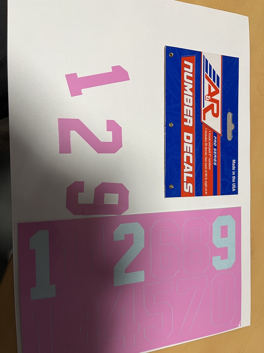 Cijfer sticker roze 2