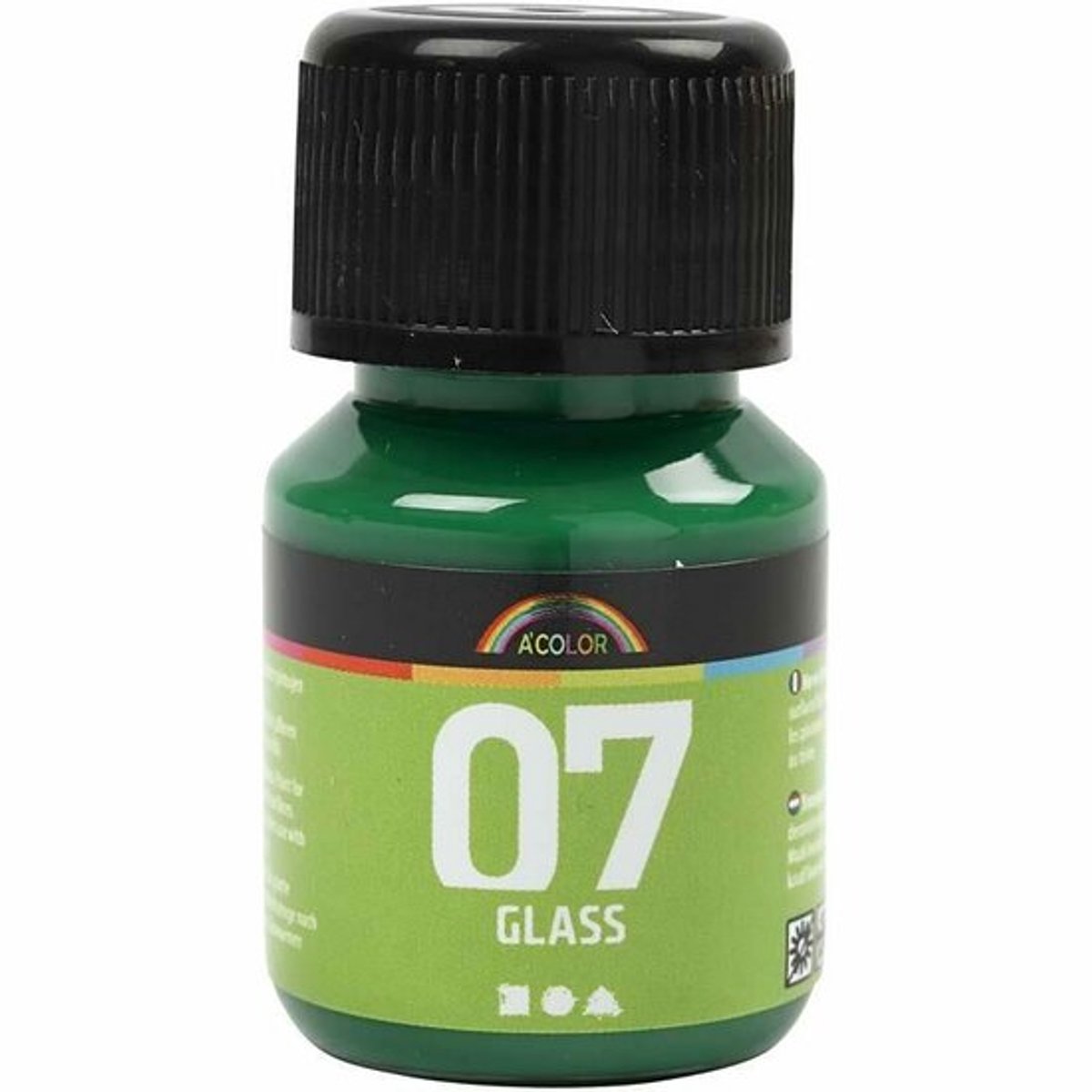 Glasverf - Brilliant Groen Transparante Porseleinverf - Glanzende Waterbasis Verf Voor DIY Projecten - 30 ml - Glasdecoratie - Schilderen Op Glas - Waterbasis Verf