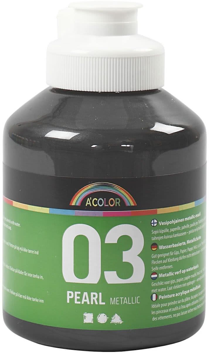 A-color Metallic acrylverf, zwart, 03- metallic, 500 ml
