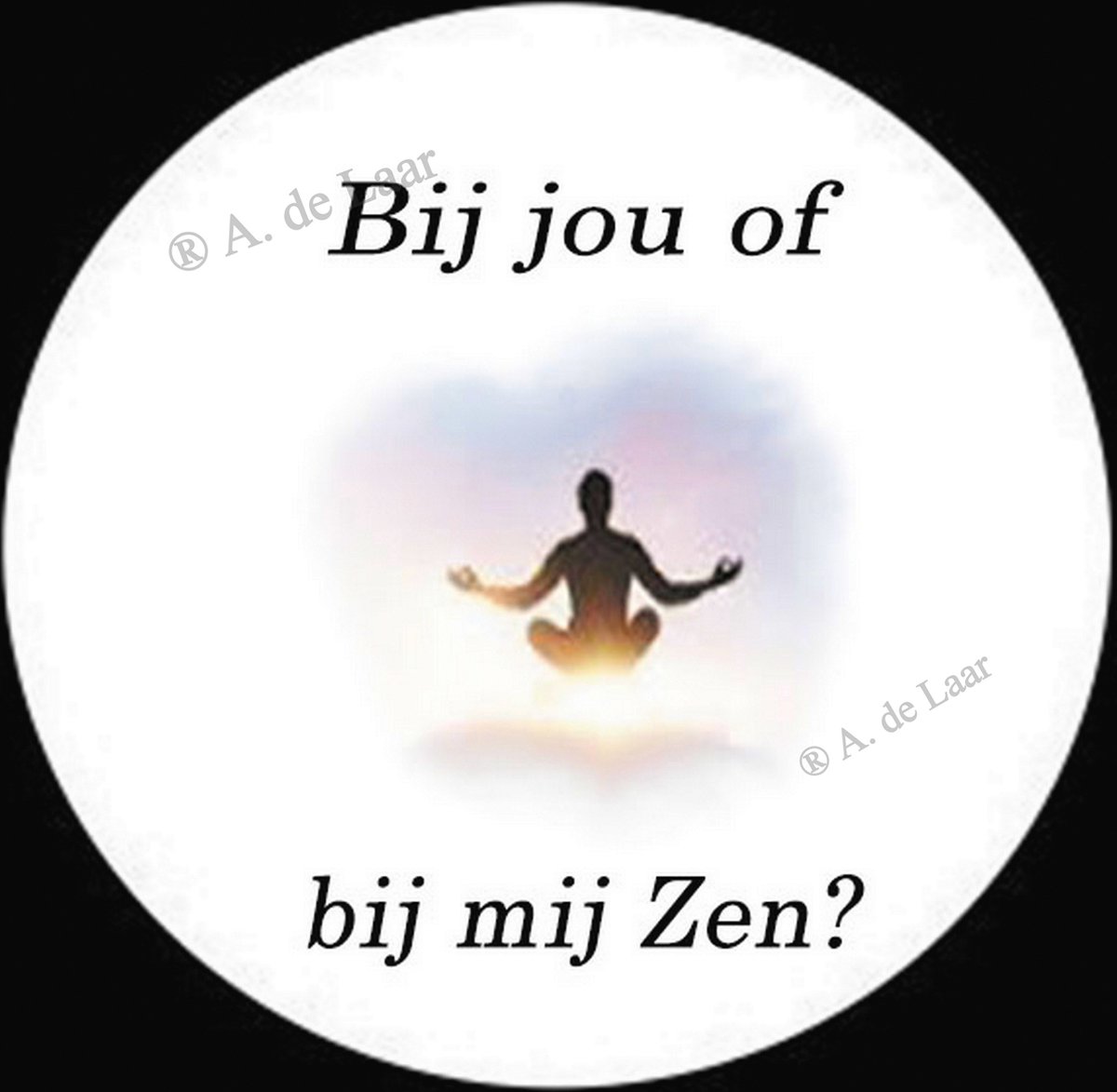 SLUITSTICKERS Bij jou of bij mij Zen 10 stuks – 50 mm - Zen - geweldig - Kadosticker – gift – bedankt - Sluitzegel – cadeau sticker