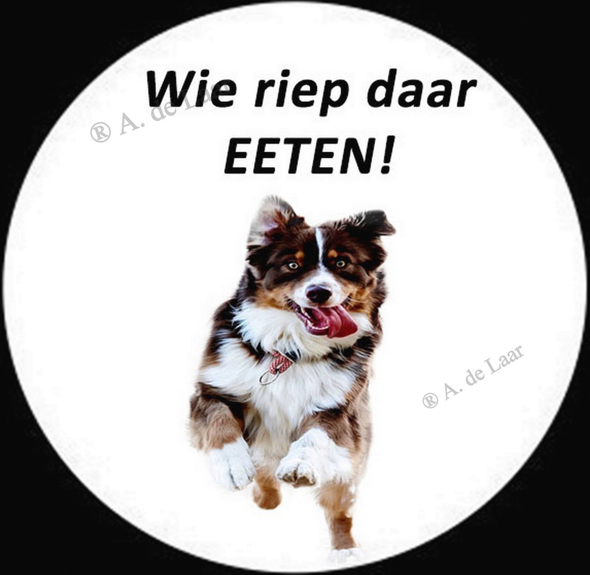 SLUITSTICKERS Eeeten 10 stuks – 50 mm – wie riep eeten - geweldig - Kadosticker – gift – bedankt - Sluitzegel – cadeau sticker