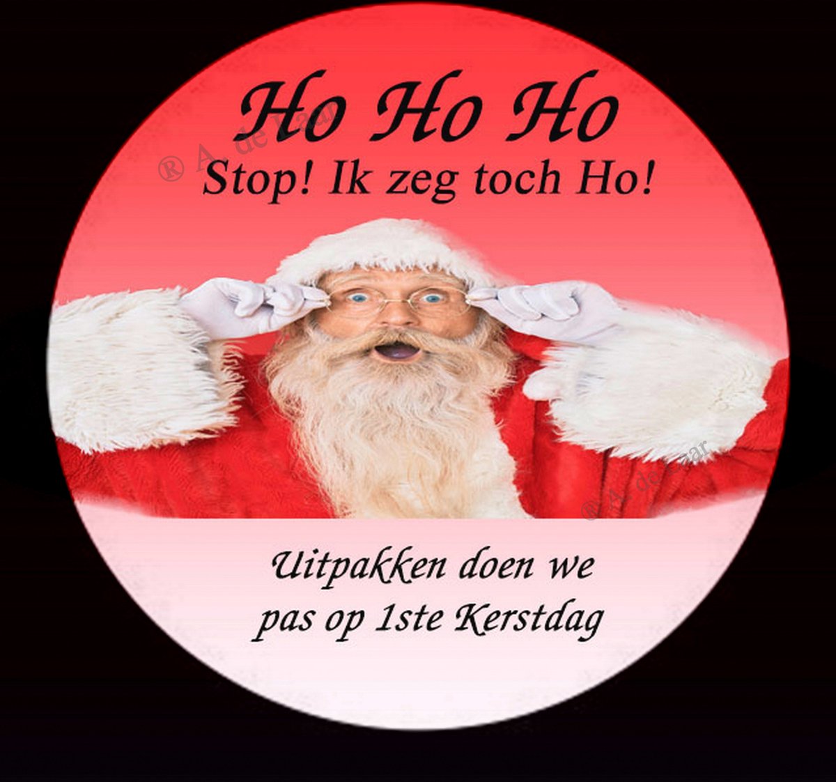 SLUITSTICKERS Ho Ho Ho stop 1 - 10 stuks – 50 mm – Kerst - geweldig - Kadosticker – gift – bedankt - Sluitzegel – cadeau sticker