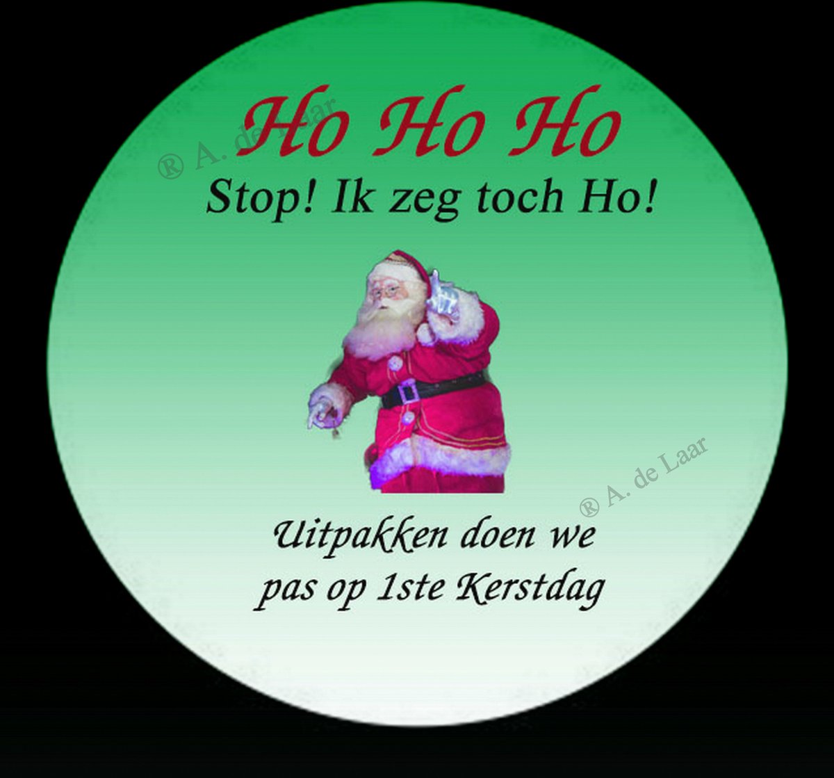 SLUITSTICKERS Ho Ho Ho stop 2 - 10 stuks – 50 mm – Kerst - geweldig - Kadosticker – gift – bedankt - Sluitzegel – cadeau sticker