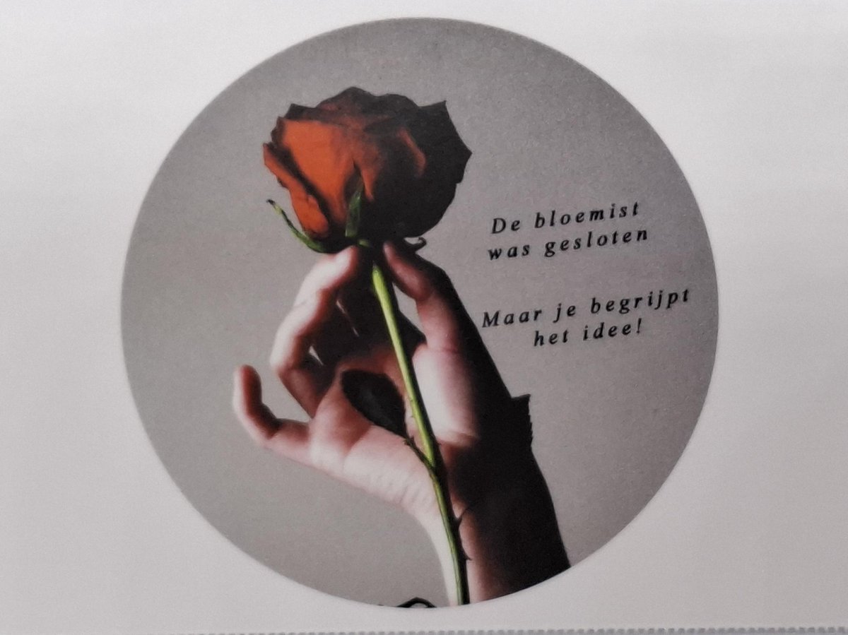 SLUITSTICKERS Roos 10 stuks – 50 mm – Bloemist gesloten - geweldig - Kadosticker – gift – bedankt - Sluitzegel – cadeau sticker