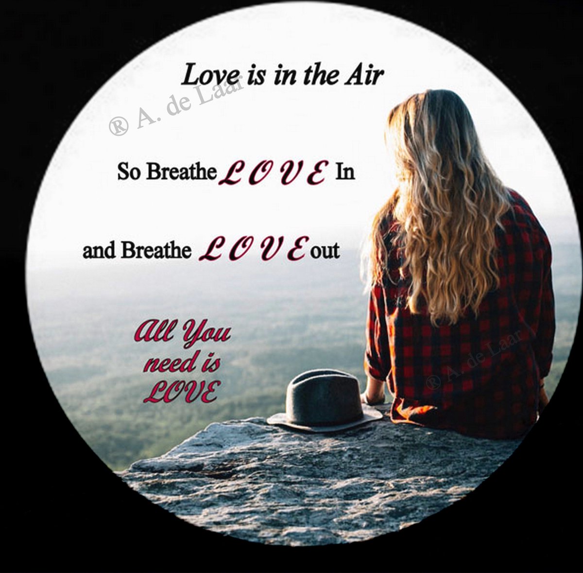 SLUITSTICKERS love is in the air 10 stuks – 50 mm – Love - geweldig - Kadosticker – gift – bedankt - Sluitzegel – cadeau sticker