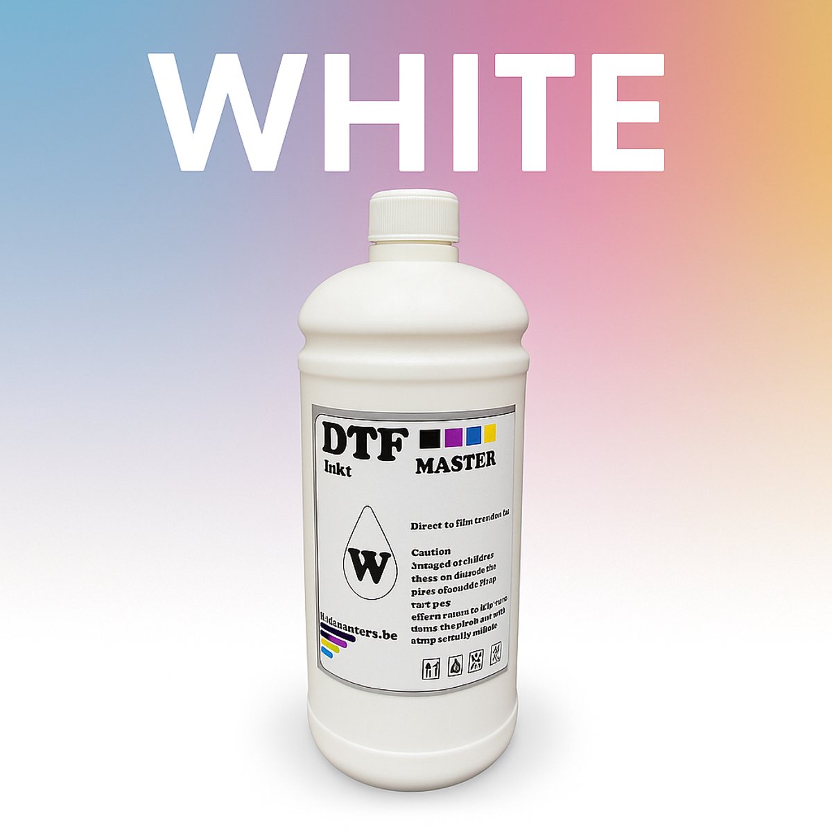 DTF INKT -PRINTMASTERS-WIT -HIGH KWALITEIT-DTF PRINTER-1 LITER-